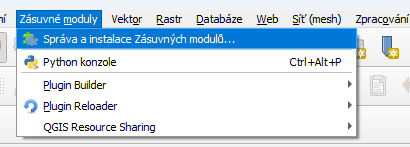 Správa a instalace zásuvných modulů